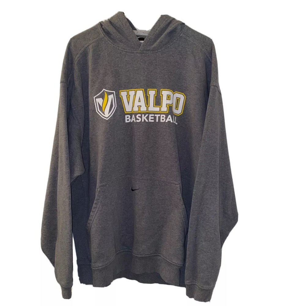Vintage Nike Center Swoosh Valparaiso University Basketball Hoodie Men’s XL Gray
